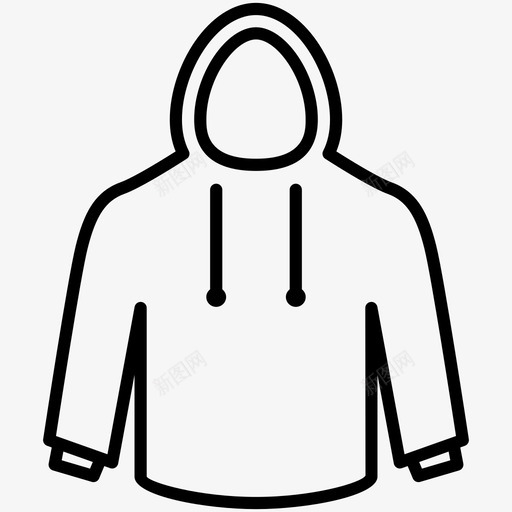 连帽衫衣服夹克图标svg_新图网 https://ixintu.com 夹克 衣服 运动衫 连帽衫