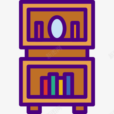 书架家具家居线条色彩图标图标