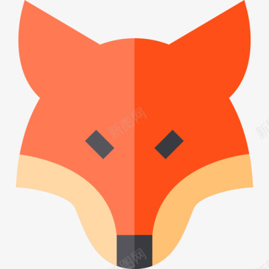狐狸野生动物5平坦图标图标