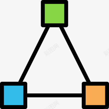三角形ui接口19线性颜色图标图标