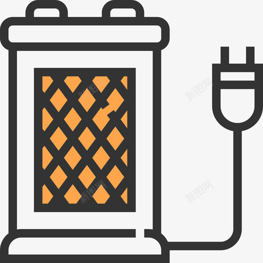加热器加热器和壁炉黄色阴影图标svg_新图网 https://ixintu.com 加热器 加热器和壁炉 黄色阴影