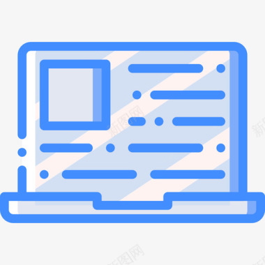 笔记本电脑office51蓝色图标图标