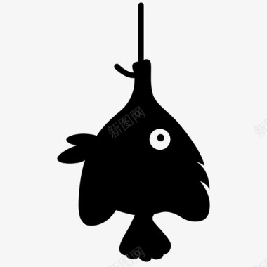 鱼食物鱼钩图标图标