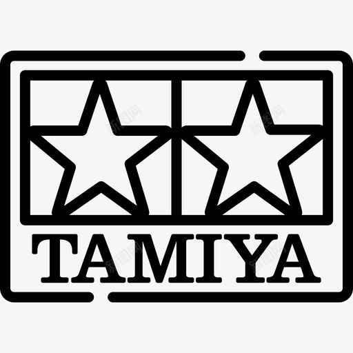 Tamiya视频游戏标识3线性图标svg_新图网 https://ixintu.com Tamiya 线性 视频游戏标识3