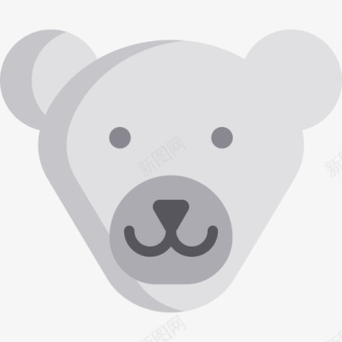 北极熊冬季自然12扁平图标图标