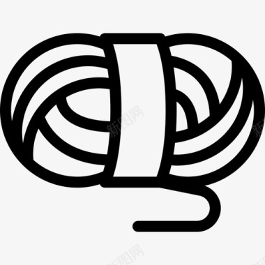 毛线球工艺缝纫2线状图标图标