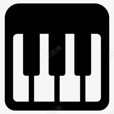 钢琴音频键盘图标图标