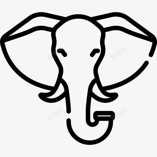 大象野生动物园8直系图标svg_新图网 https://ixintu.com 大象 直系 野生动物园8