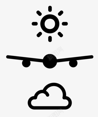 飞行飞机云图标图标