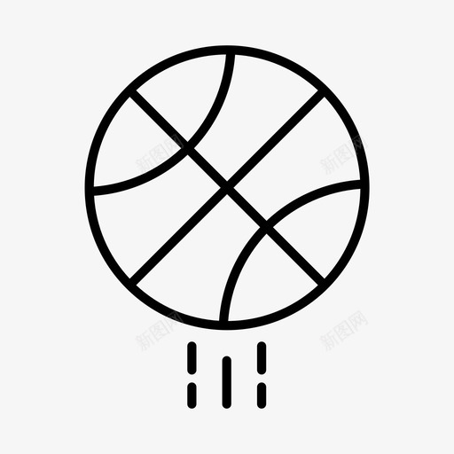 篮球球类运动游戏图标svg_新图网 https://ixintu.com 游戏 球类运动 篮球 运动