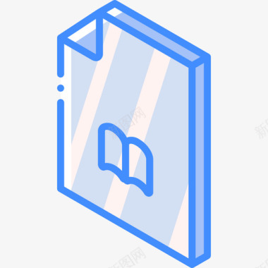 电子书文件夹和文件蓝色图标图标
