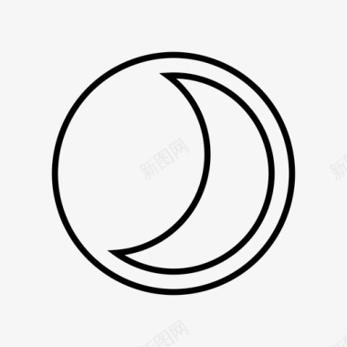 新月黄昏月亮图标图标