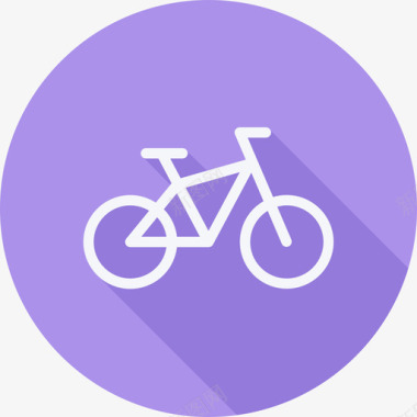 自行车运输35扁平圆形图标图标
