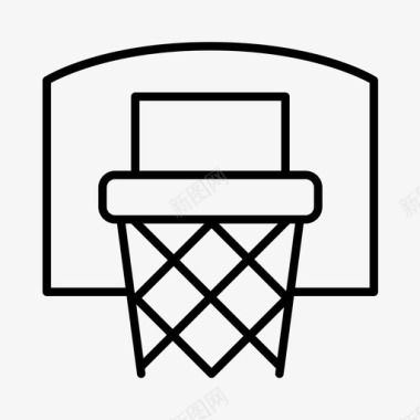 篮球圈球类运动娱乐图标图标