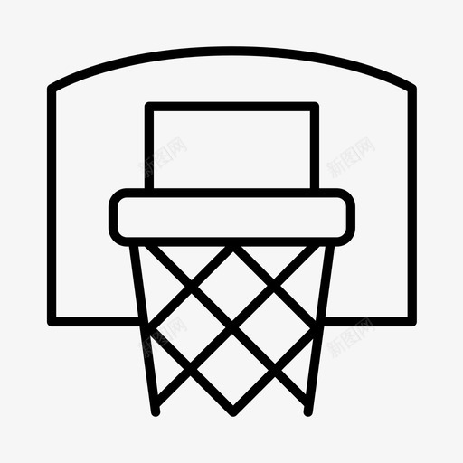 篮球圈球类运动娱乐图标svg_新图网 https://ixintu.com 娱乐 球类运动 篮球圈 运动