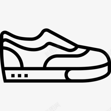 运动鞋溜冰鞋2直线型图标图标