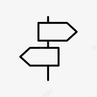 路牌方向牌简单图标图标