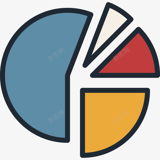 饼图创业企业线性颜色图标svg_新图网 https://ixintu.com 创业企业 线性颜色 饼图