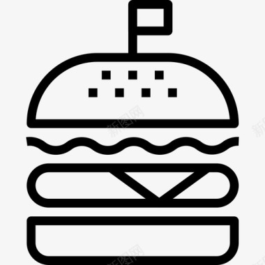汉堡包食品56直系图标图标