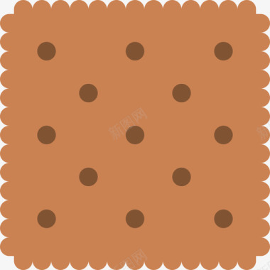 饼干美食6扁平图标图标