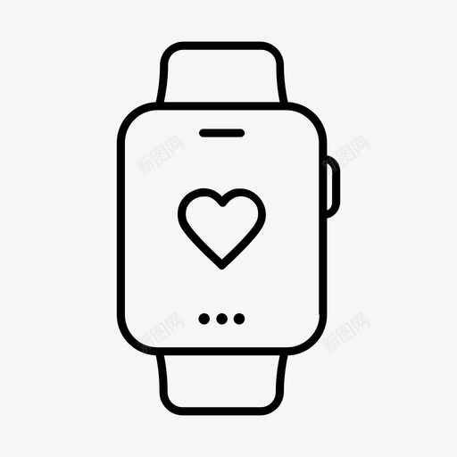 智能手表苹果数据图标svg_新图网 https://ixintu.com 健康 数据 数据通讯 智能手表 苹果
