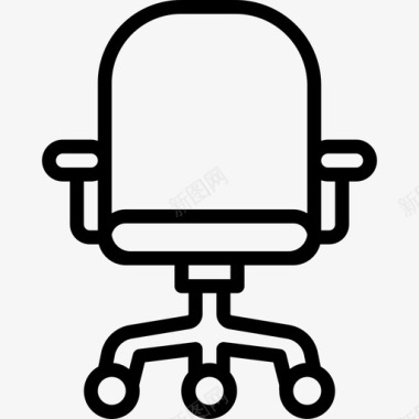 办公椅商务147直线型图标图标