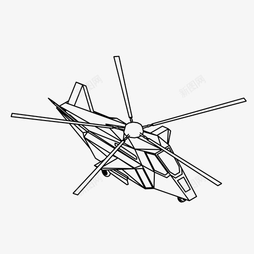 直升机飞机飞行图标svg_新图网 https://ixintu.com 机动性 直升机 运输 飞机 飞行