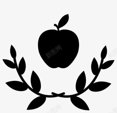 优秀苹果证书水果图标图标