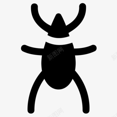 水虫甲虫昆虫图标图标