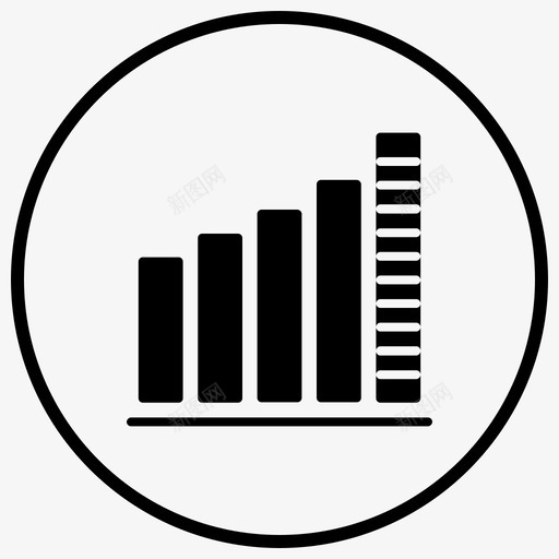 分析条形图图表图标svg_新图网 https://ixintu.com 分析 图表 图表黑色填充圆圈 报表 条形图 统计