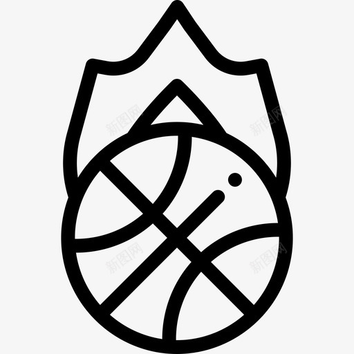 球篮球二队直线型图标svg_新图网 https://ixintu.com 球 直线型 篮球二队