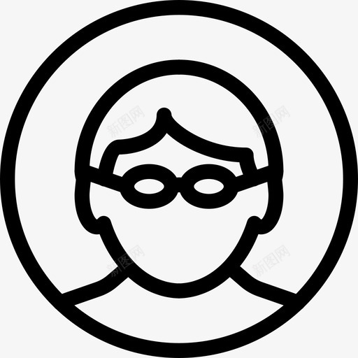 戴眼镜的人化身护目镜图标svg_新图网 https://ixintu.com 化身 化身线图标 戴眼镜的人 护目镜 用户