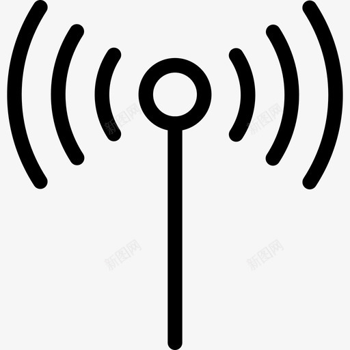 Wifi基本图标3线性svg_新图网 https://ixintu.com Wifi 基本图标3 线性