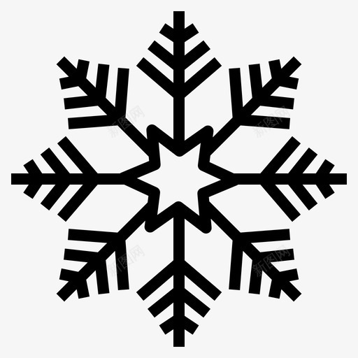 雪花圣诞节天气图标svg_新图网 https://ixintu.com 冬天 圣诞概要 圣诞节 天气 雪花