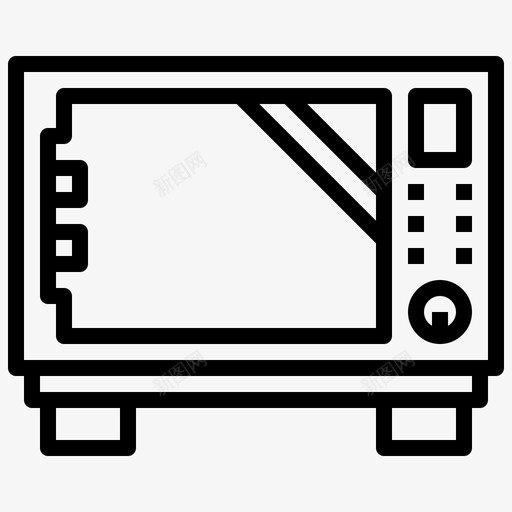微波炉电子暖气图标svg_新图网 https://ixintu.com 厨房用具 家用电器 微波炉 暖气 电子