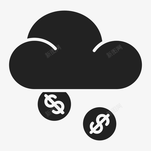 云商业和金融云计算图标svg_新图网 https://ixintu.com 云 云计算 商业和金融 存储 销售