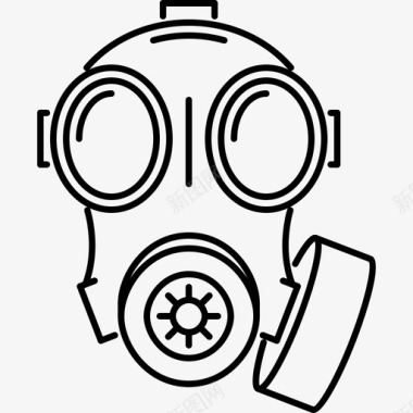 防毒面具战争6线性图标图标