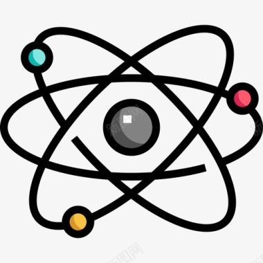 原子化学10线性颜色图标图标