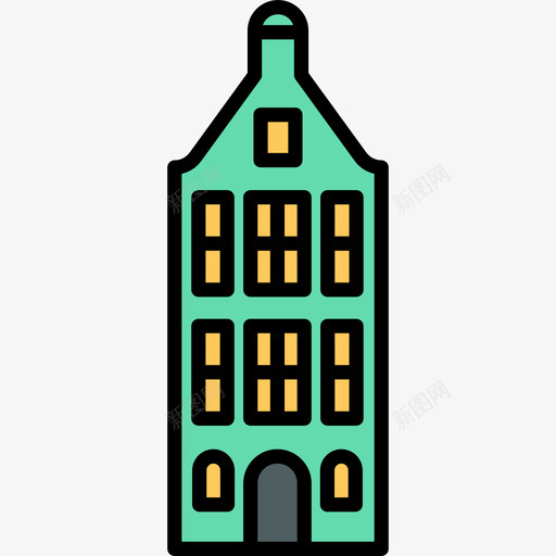 房屋20栋楼线性颜色图标svg_新图网 https://ixintu.com 20栋楼 房屋 线性颜色