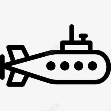 潜艇运输34直线型图标图标