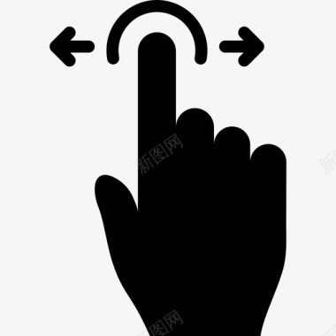 一个手指水平拖动触摸触摸手势v2图标图标