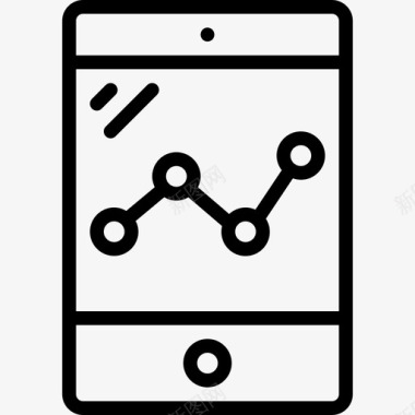平板电脑办公设备5线性图标图标