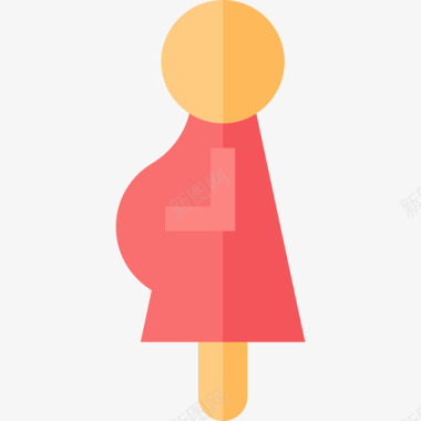 怀孕了33岁的宝宝扁平的图标图标