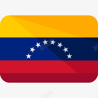 委内瑞拉国旗5平坦图标图标