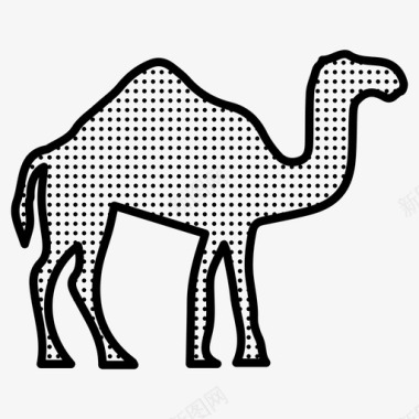 骆驼沙漠点缀图标图标