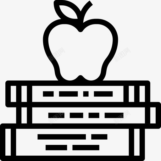 苹果教育55岁直系图标svg_新图网 https://ixintu.com 教育55岁 直系 苹果