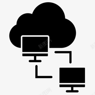 云网络云集线器云服务器图标图标