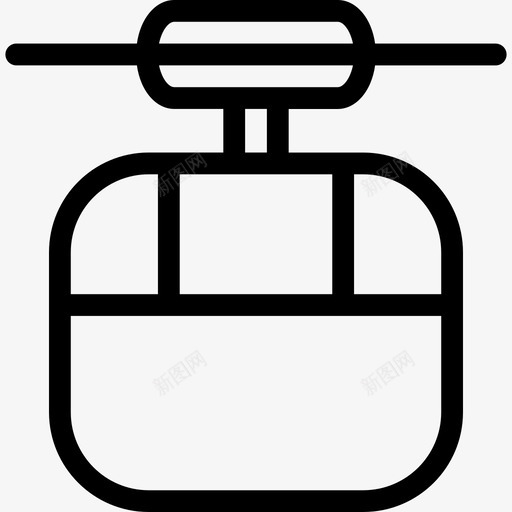 缆车车厢运输34直线图标svg_新图网 https://ixintu.com 直线 缆车车厢 运输34