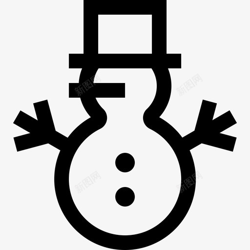 雪人圣诞96直系图标svg_新图网 https://ixintu.com 圣诞96 直系 雪人