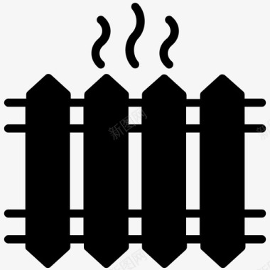 暖气片加热器芯加热线圈图标图标
